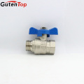 GutenTop High Quality and Hot Sale PN25 Brass Nickle Plated Buttefly Ball Valve